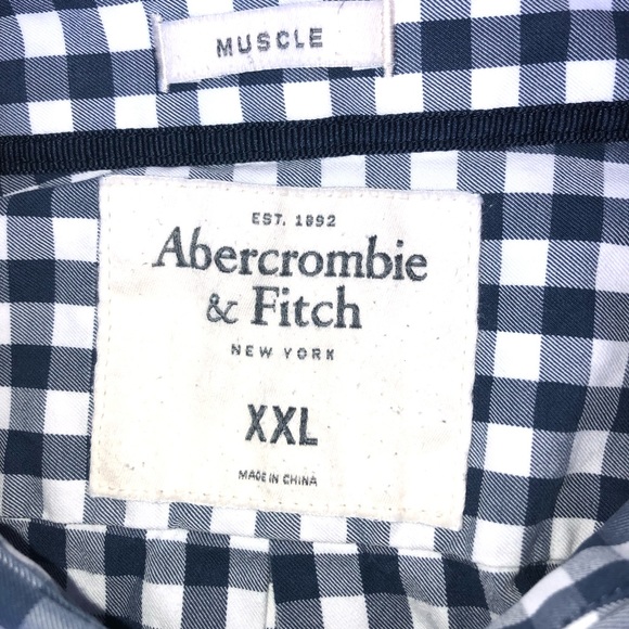 Abercrombie and Fitch navy checkered shirt! - Picture 5 of 5